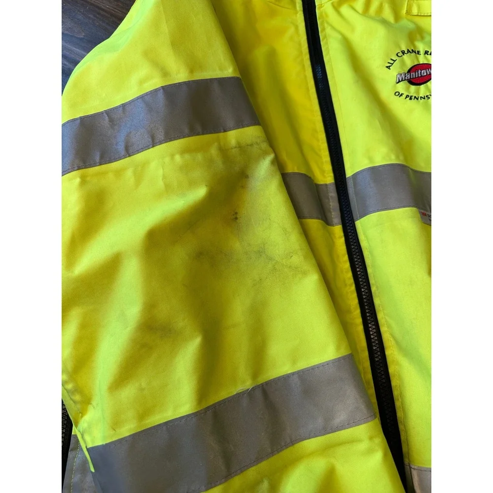 Charles River Apparel High Visibility ANSI‎ Class 3 Bomber Jacket Men's XL Neon